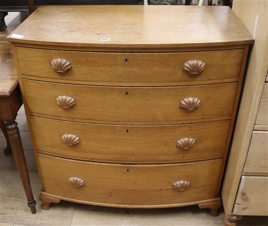 A light oak chest W.89cm.